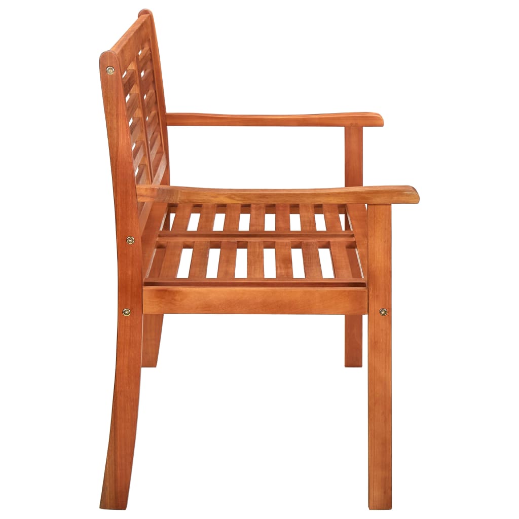 Garden bench, 120 cm, two-seater, solid eucalyptus wood