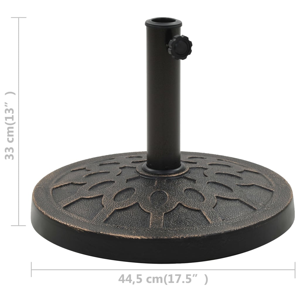 Skėčio stovas, bronzinis, sint. derva, 13 kg, apvalus