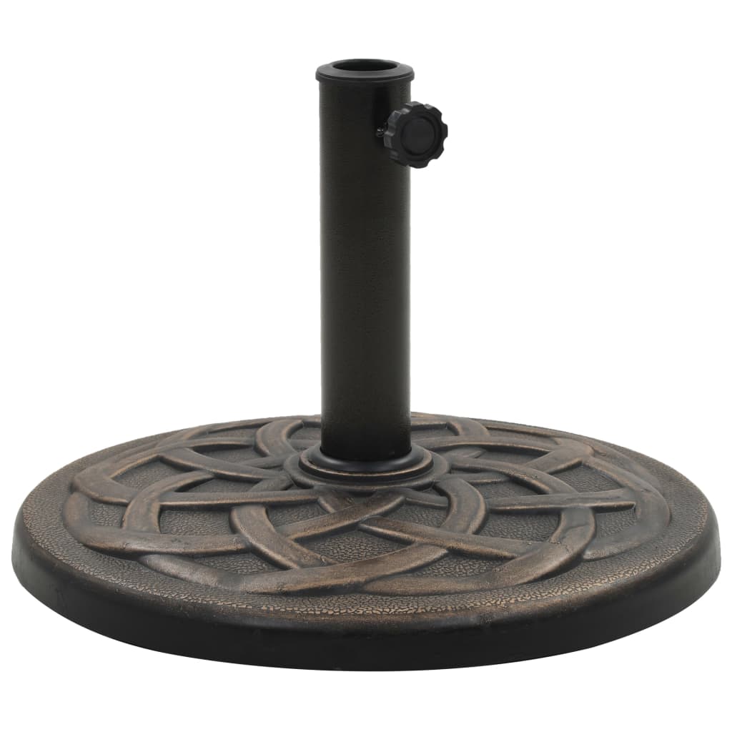 Parasol base, bronze, synthetic resin, 11 kg, round