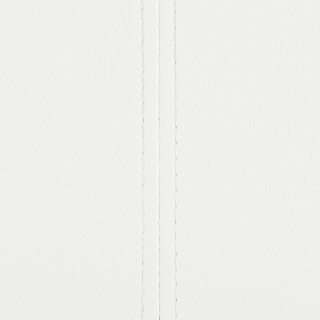 Cantilever dining chairs, 6 pcs., white, artificial leather