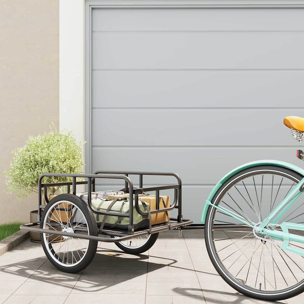 Bicycle trailer, black, 130x73x48.5cm, steel