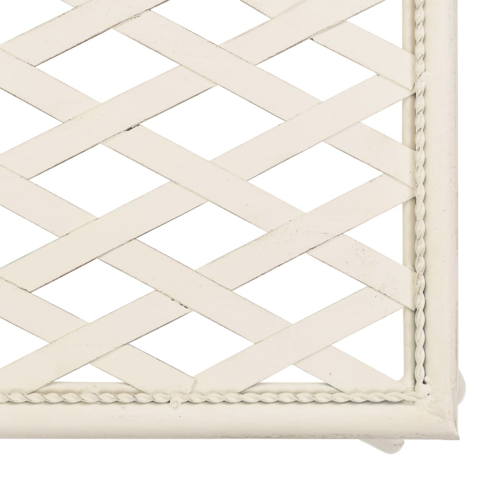 Dārza atpūtas dīvāns, balts, 128 cm, metāls, s. stila