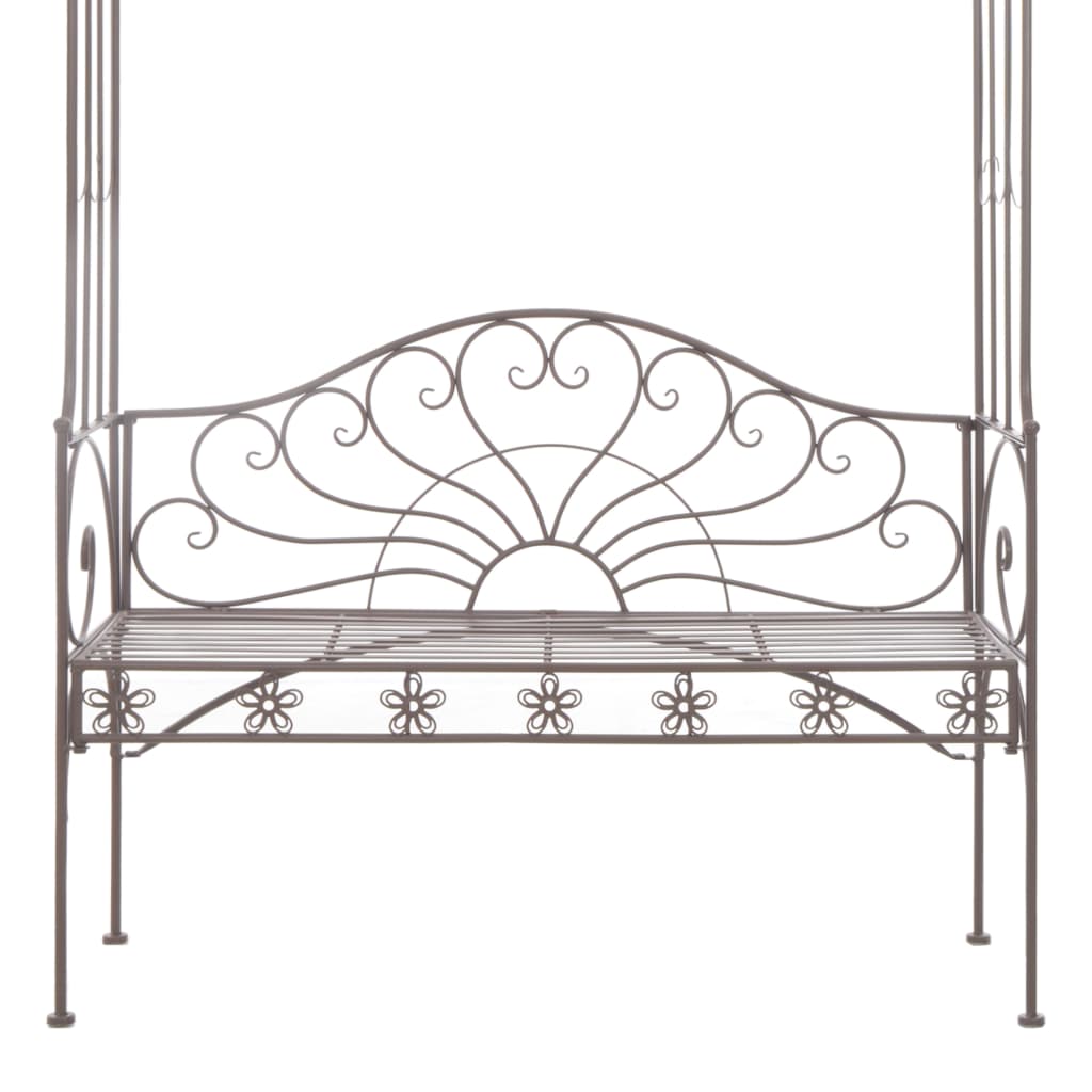 Sodo suoliukas, rudas, 122 cm, geležis, senovinio stiliaus