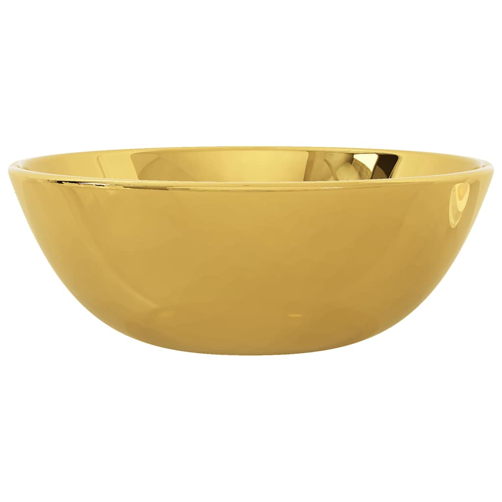 Washbasin, 28x10cm, gold color, ceramic