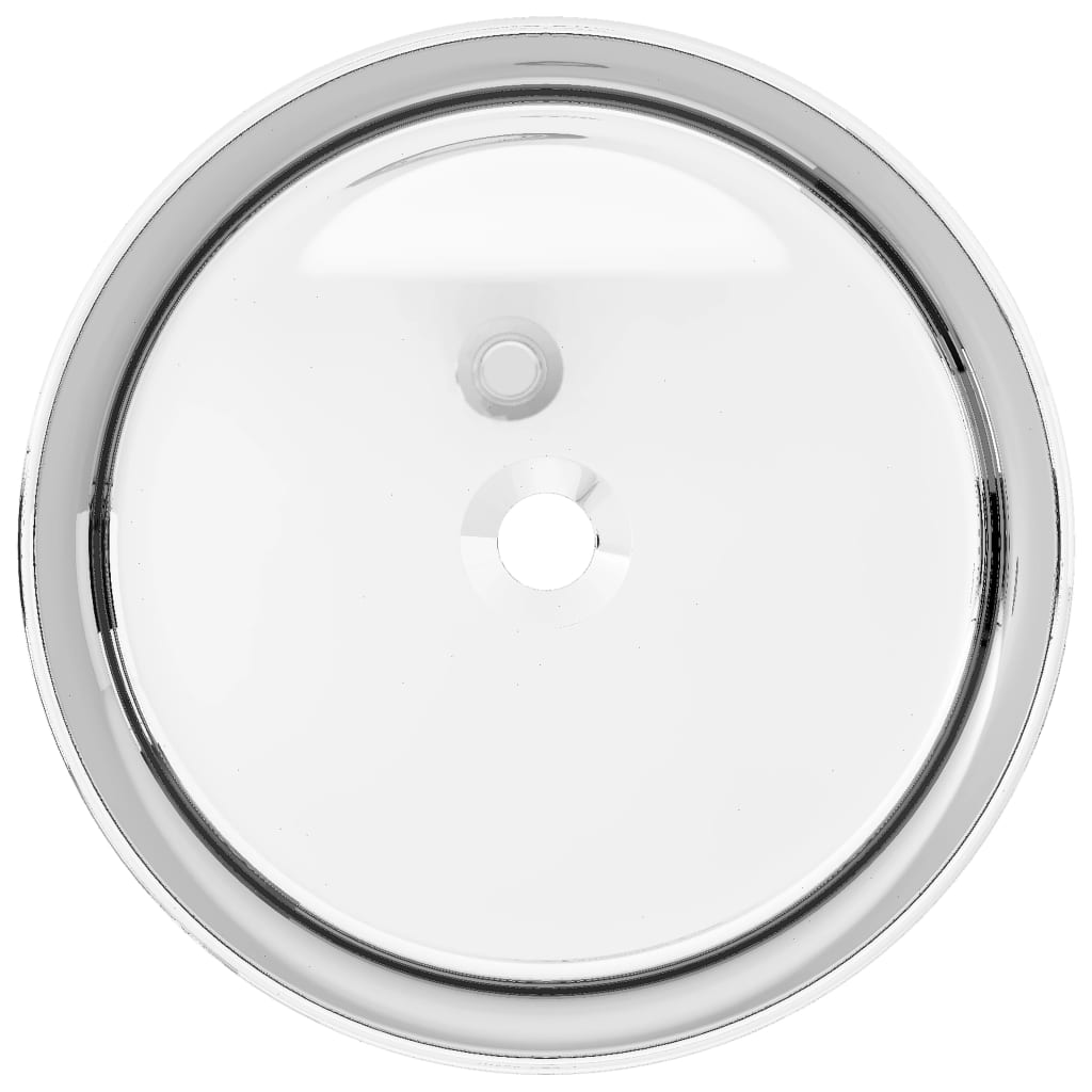 Washbasin, 40x15cm, silver, ceramic