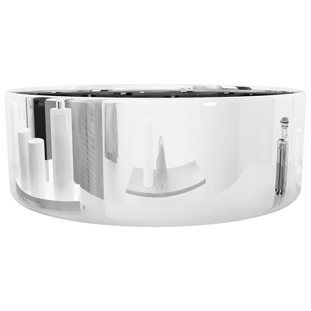 Washbasin, 40x15cm, silver, ceramic