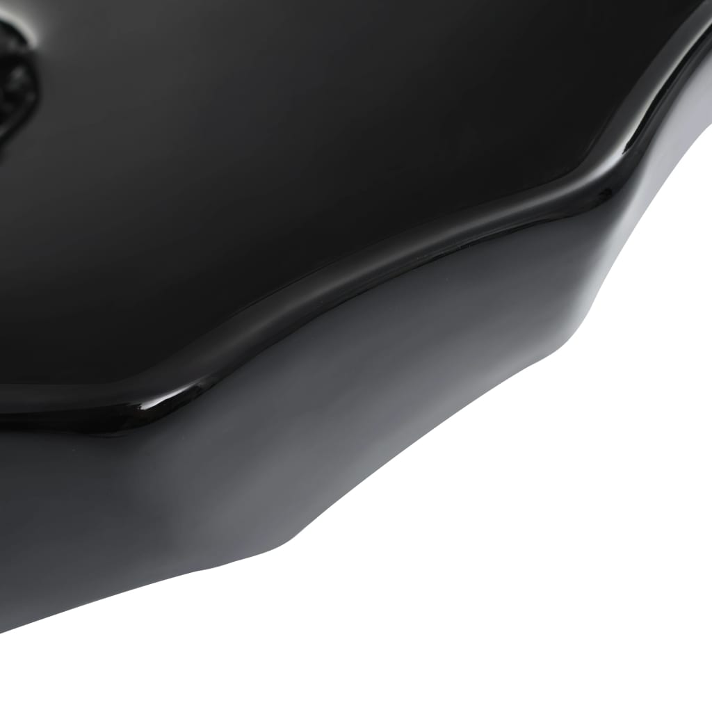 Sink, black, 46x17cm, ceramic
