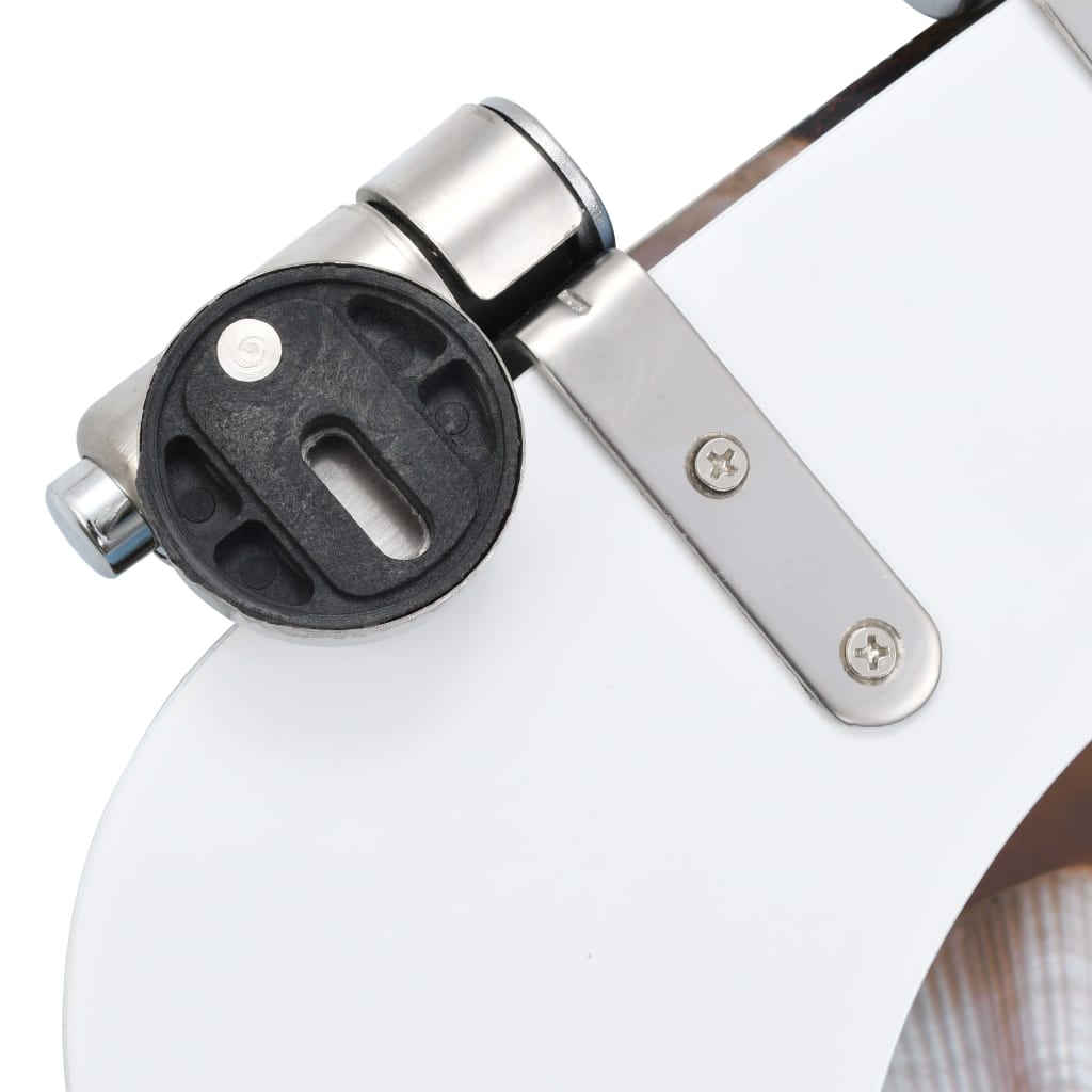 Toilet seat with soft-close lid, MDF, with shells