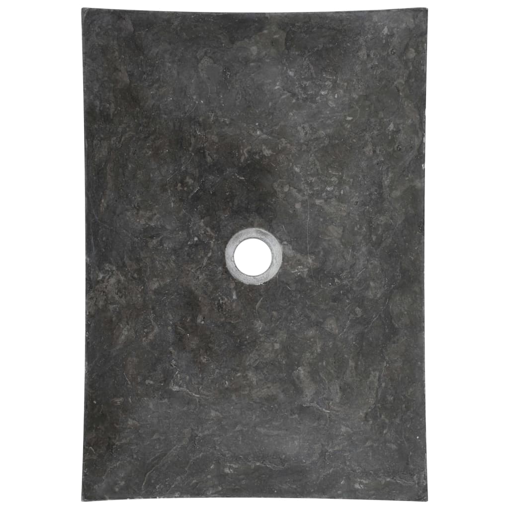 Sink, black, 50x35x12cm, marble