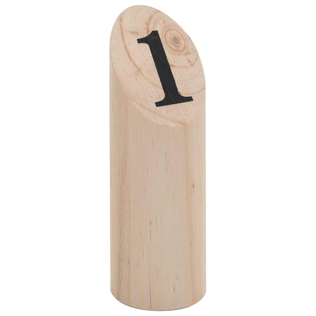 Number Kubb game, wooden