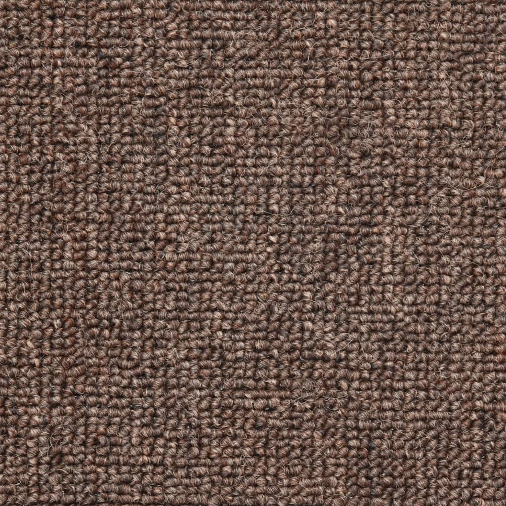 Laiptų kilimėliai, 15 vnt., 56x17x3 cm, kavos rudos spalvos, pusapvaliai