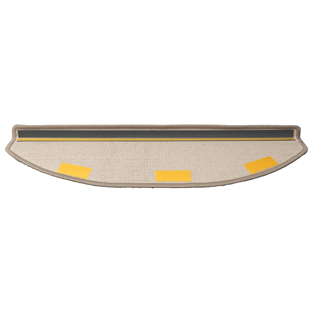 Laiptų kilimėliai, 15 vnt., 56x17x3 cm, pilkai rudi, pusapvaliai