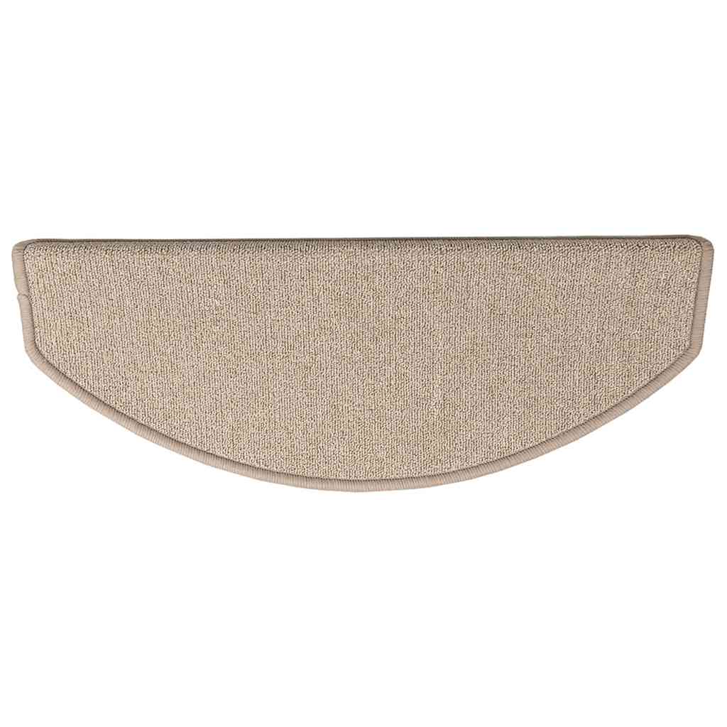 Laiptų kilimėliai, 15 vnt., 56x17x3 cm, pilkai rudi, pusapvaliai