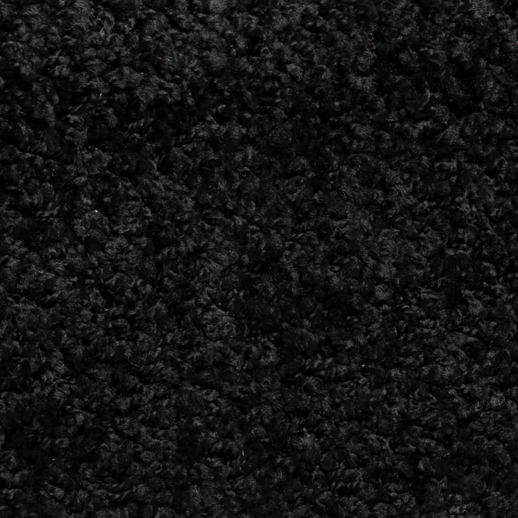 Laiptų kilimėliai, 15 vnt., juodi, 56x17x3 cm, pusapvaliai