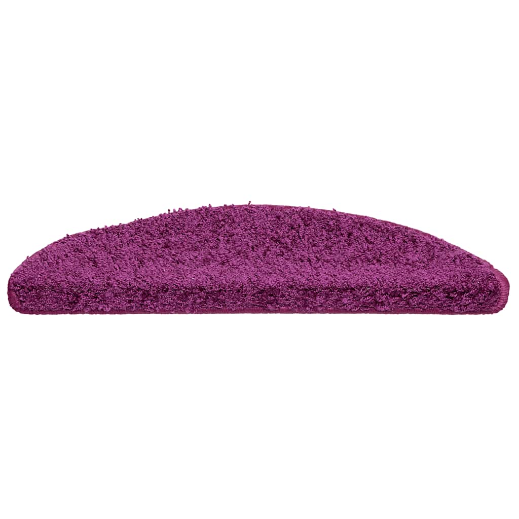 Laiptų kilimėliai, 15 vnt., 56x17x3 cm, violetiniai, pusapvaliai