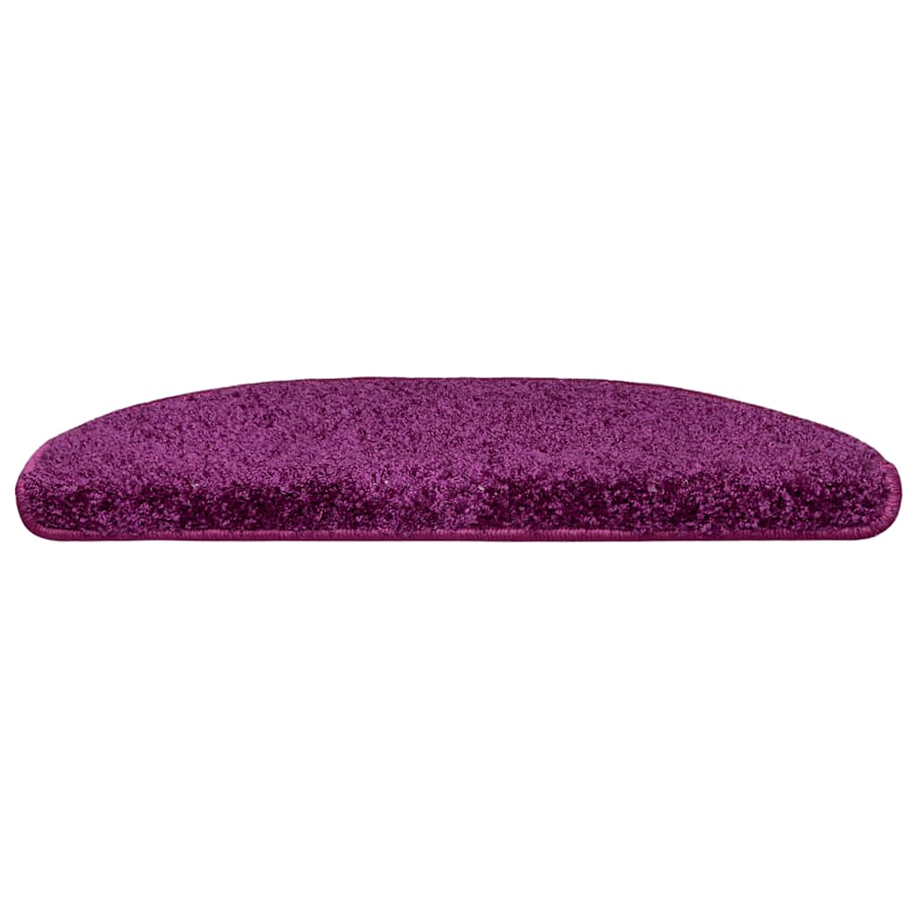 Laiptų kilimėliai, 15 vnt., 65x21x4 cm, violetiniai, pusapvaliai, dideli