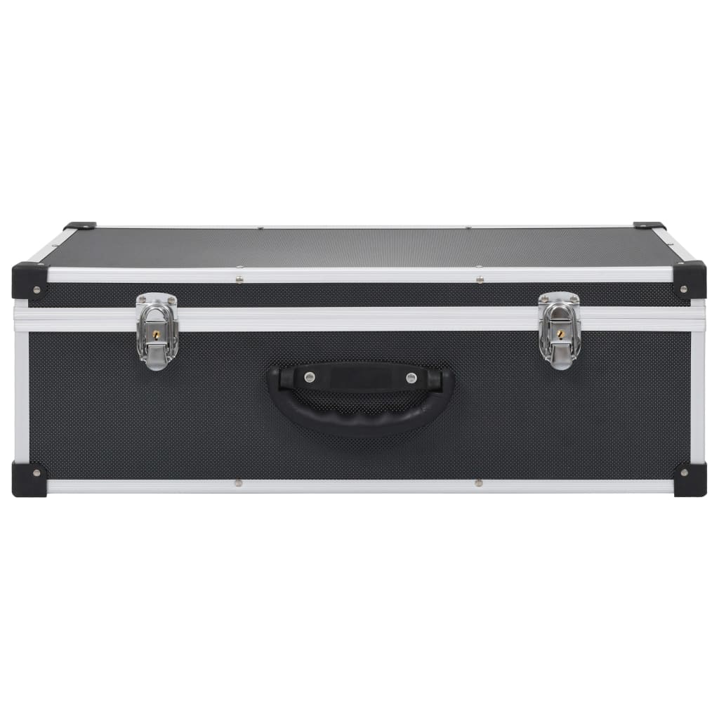 CD case for 80 discs, black, aluminium, ABS