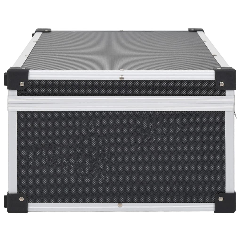 CD case for 80 discs, black, aluminium, ABS