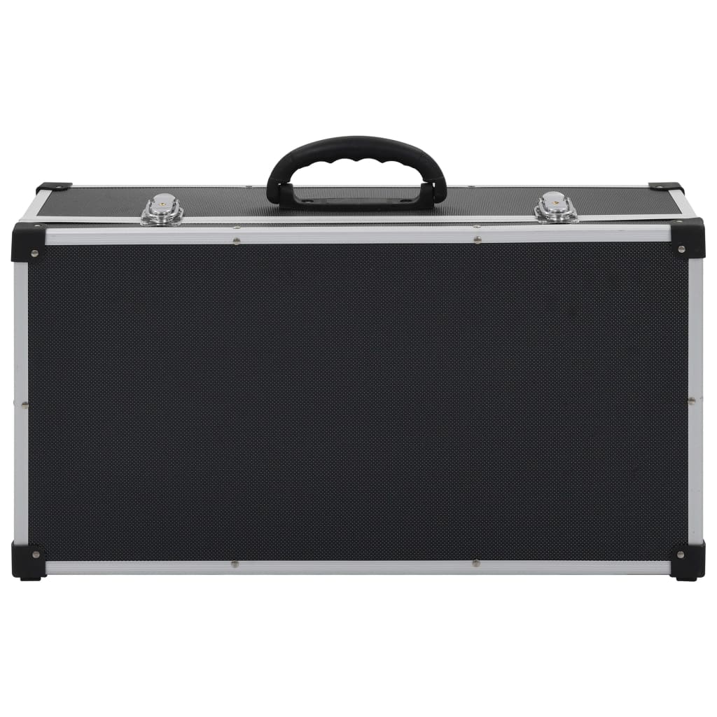 CD case for 80 discs, black, aluminium, ABS