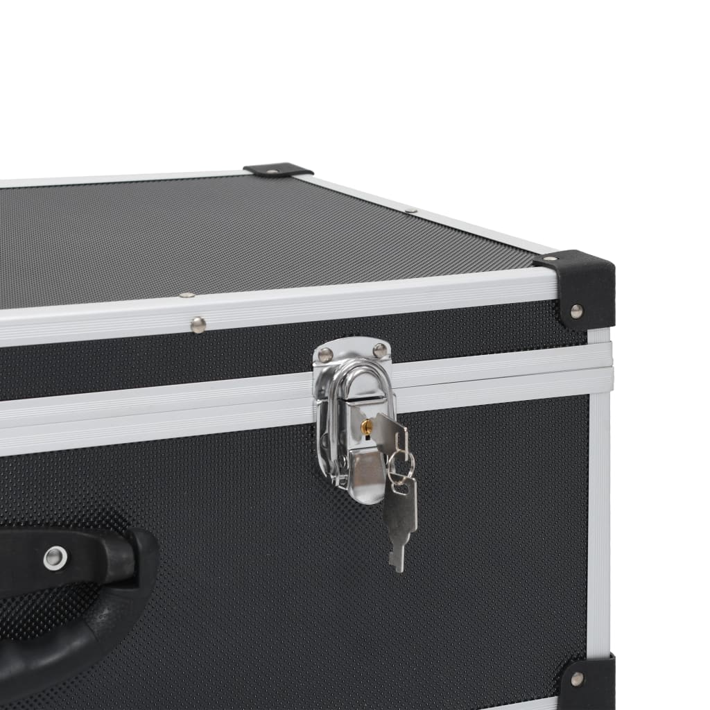 CD case for 80 discs, black, aluminium, ABS