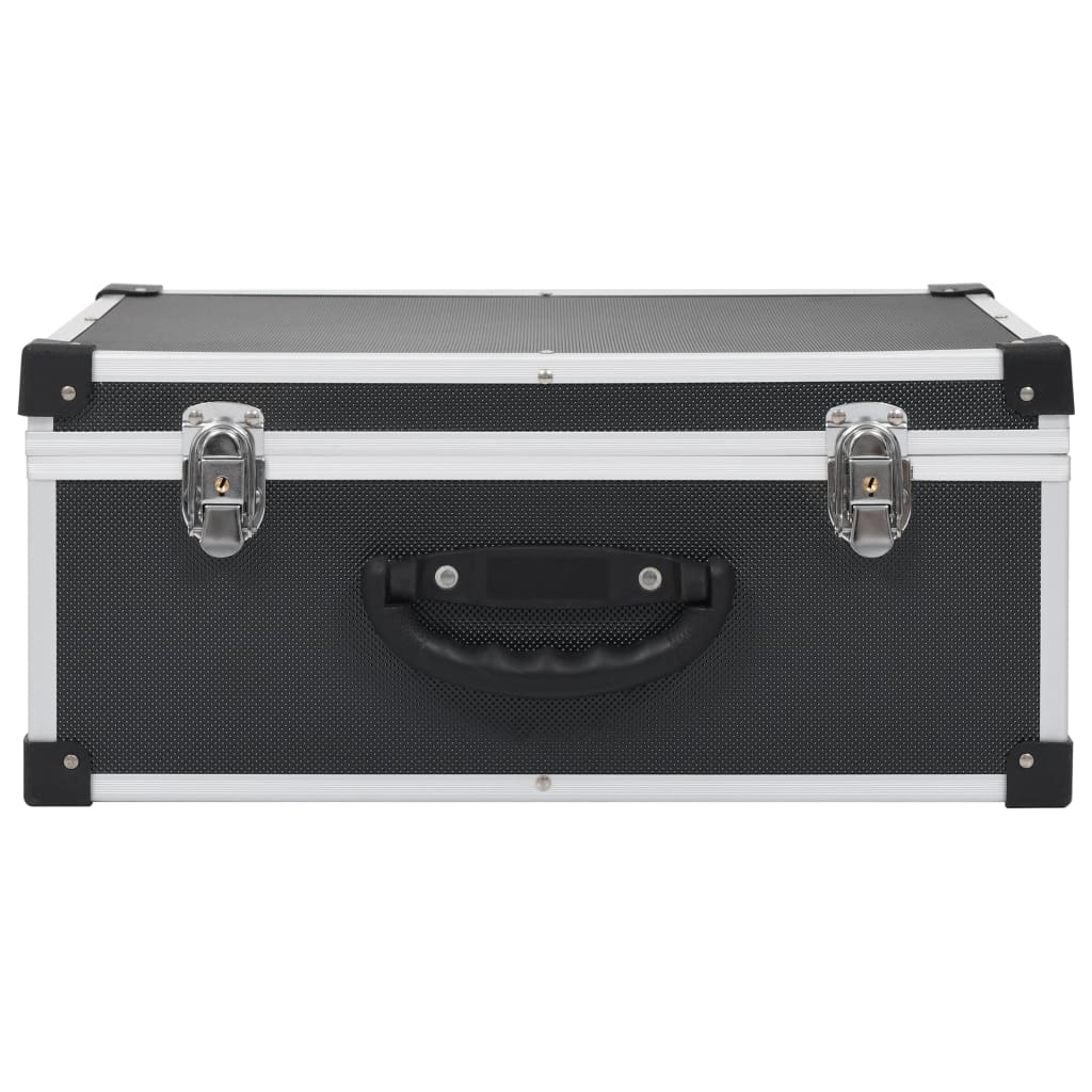 Compact disc case for 60 discs, black, aluminium, ABS
