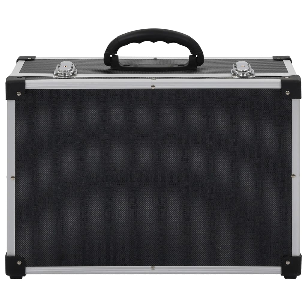 Compact disc case for 60 discs, black, aluminium, ABS