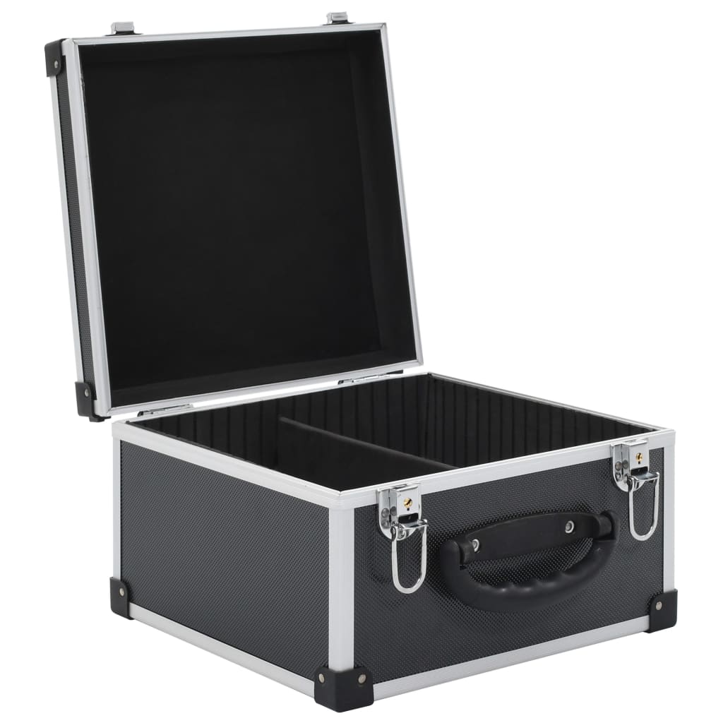 CD case for 40 discs, black, aluminum, ABS