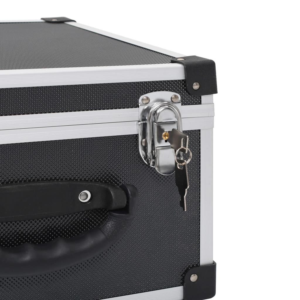 CD case for 40 discs, black, aluminum, ABS