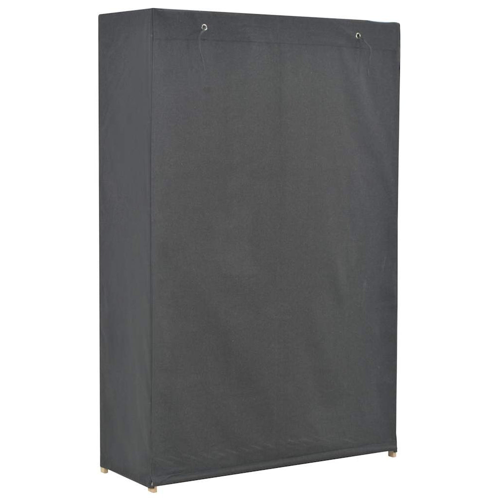 Wardrobe, grey, 110x40x170cm, fabric, 3 shelves.