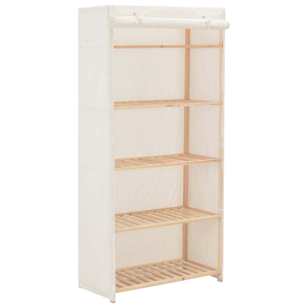Wardrobe, white, 79x40x170cm, fabric