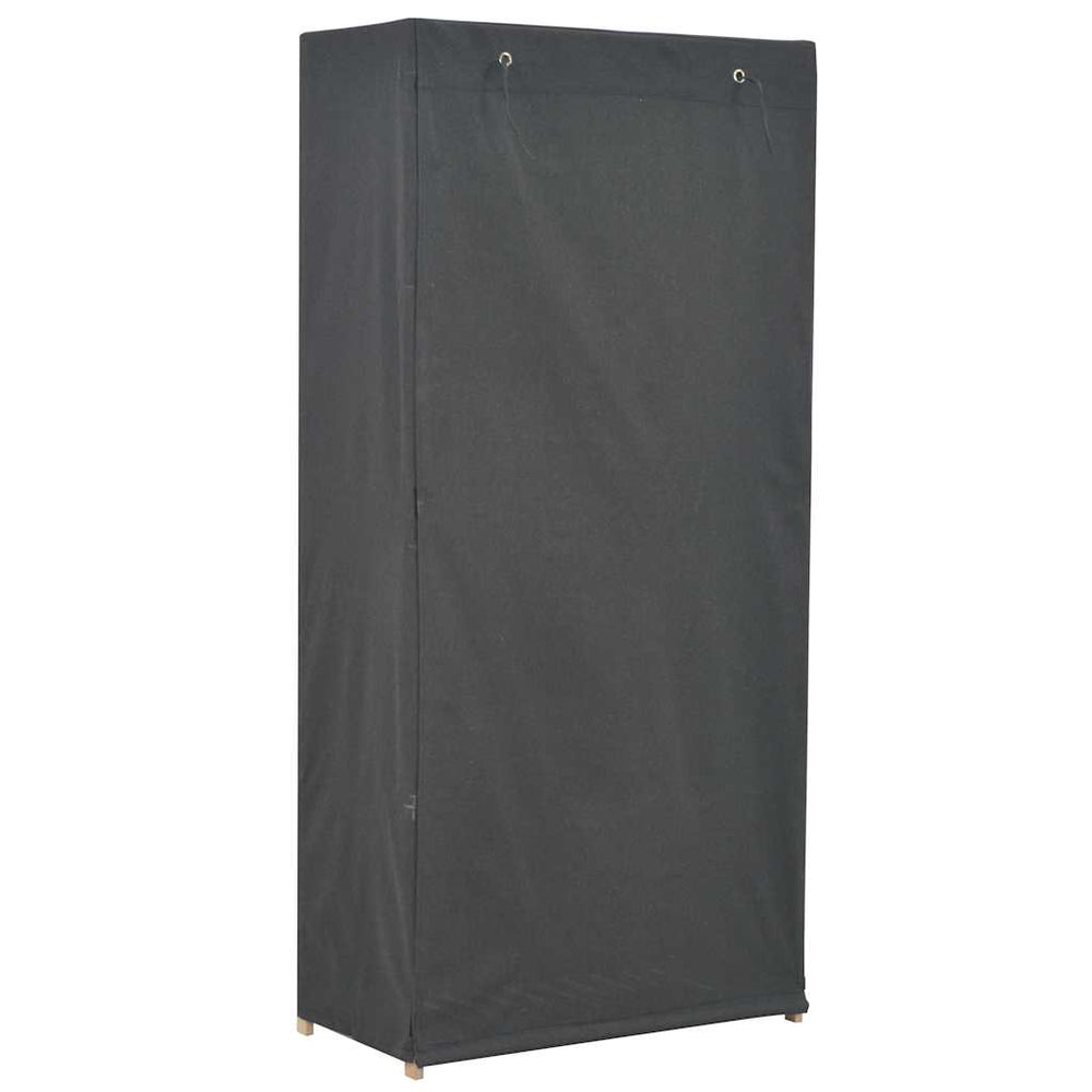 Wardrobe, grey, 79x40x170cm, fabric