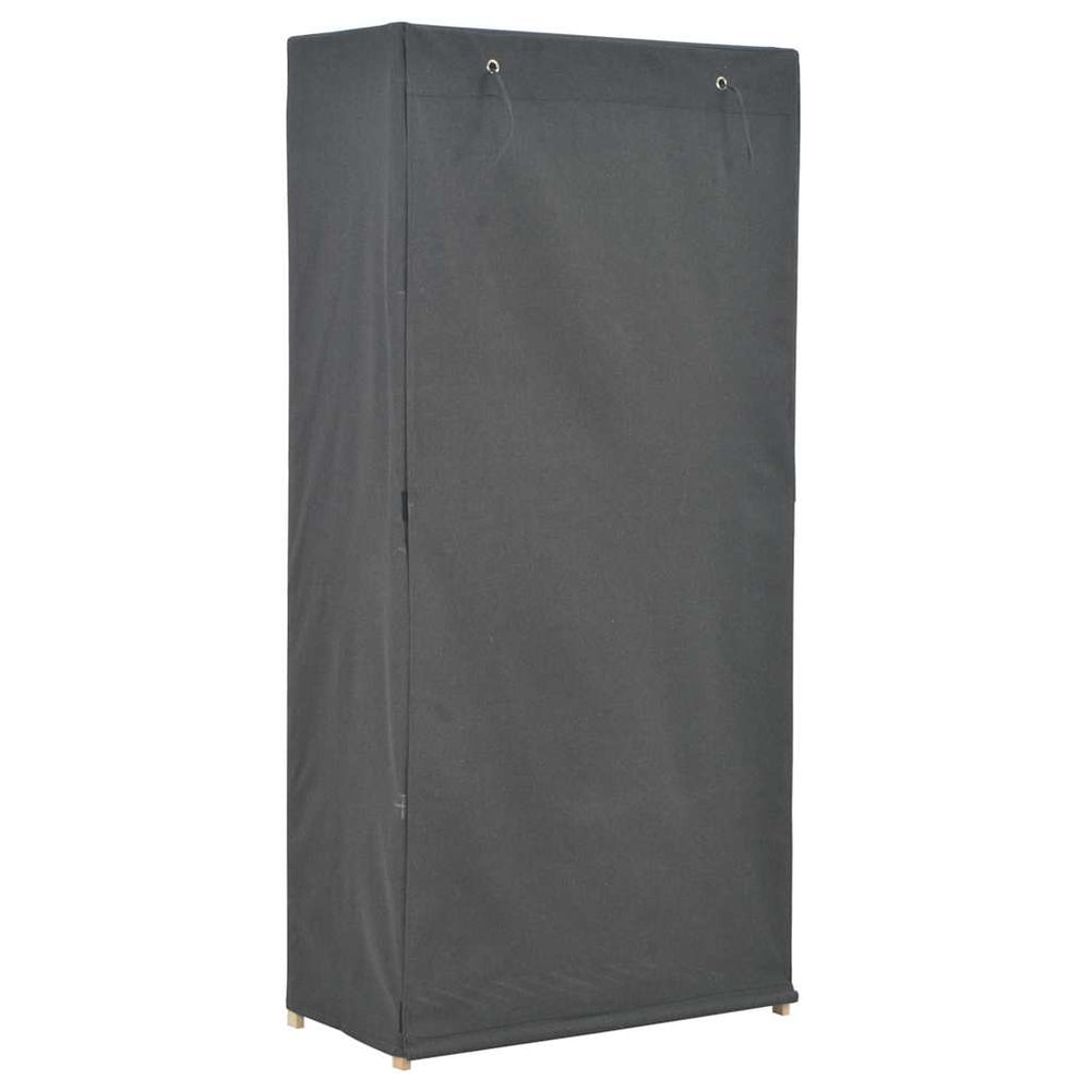 Wardrobe, grey, 79x40x170cm, fabric