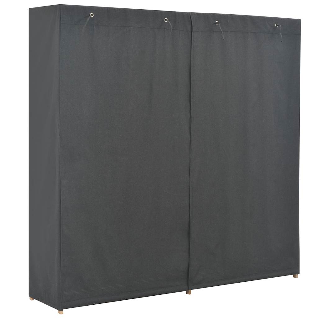 Wardrobe, grey, 200x40x170cm, fabric