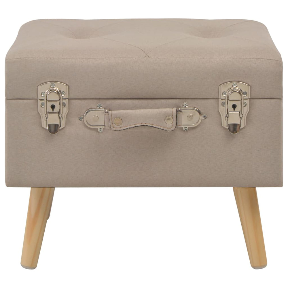 Storage Stools, 3 pcs, Sand, Fabric