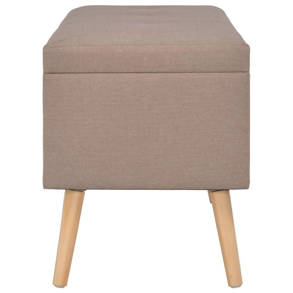 Storage ottomans, 3 pcs., brown, fabric