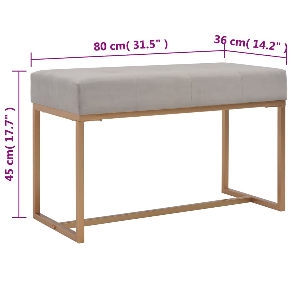 Sols, 80cm, pelēks, samts