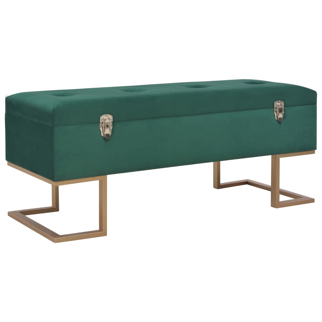 Soliņš ar nodalījumu mantām, zaļš, 105cm, samts