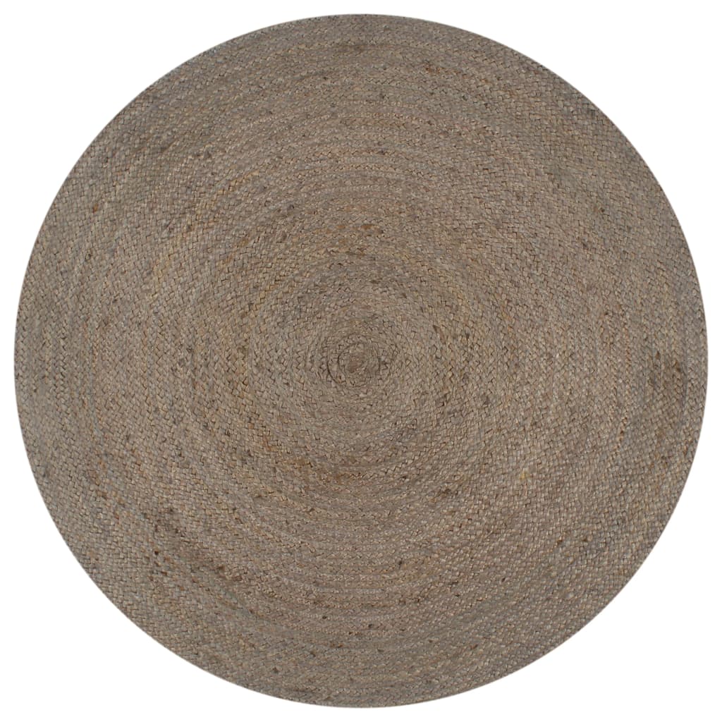 Paklājs, pelēks, 90cm, džuts, apaļš, roku darbs