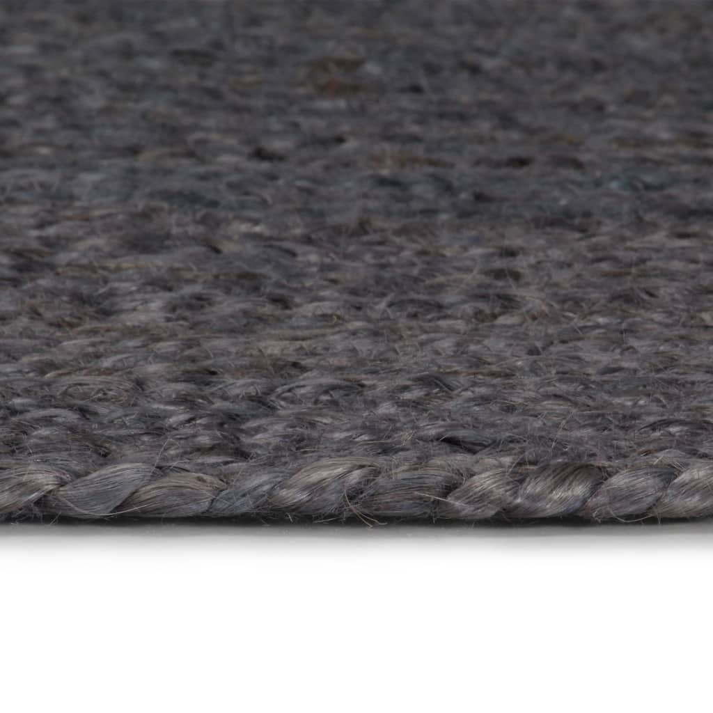 Paklājs, tumši pelēks, 120cm, džuts, apaļš, roku darbs