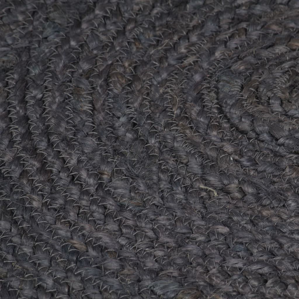 Paklājs, tumši pelēks, 120cm, džuts, apaļš, roku darbs