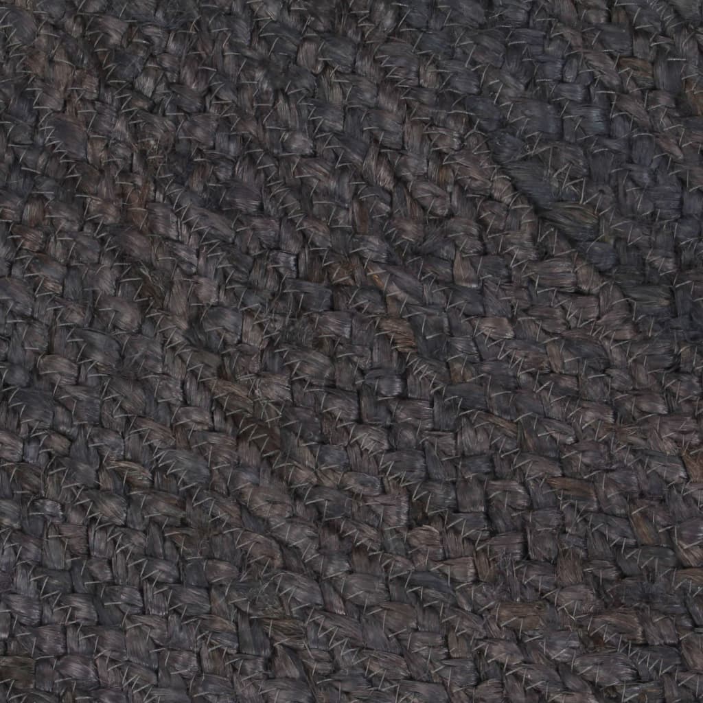 Paklājs, tumši pelēks, 120cm, džuts, apaļš, roku darbs