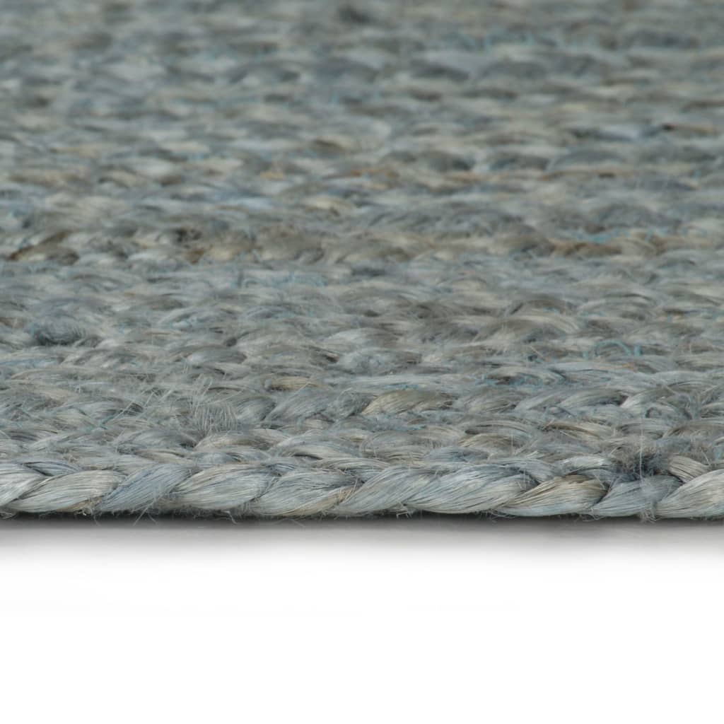 Rug, olive green, 90cm, jute, round, handmade