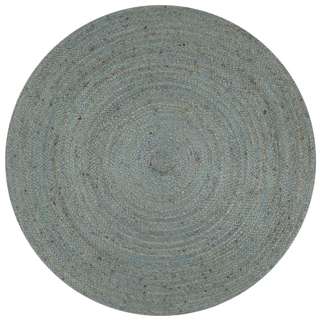Kilimas, alyv. žal. sp., 120cm, džiutas, apval., rankų darbo