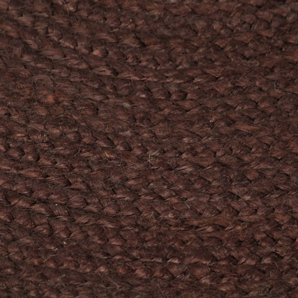 Kilimas, rudas, 90cm, džiutas, apvalus, rankų darbo