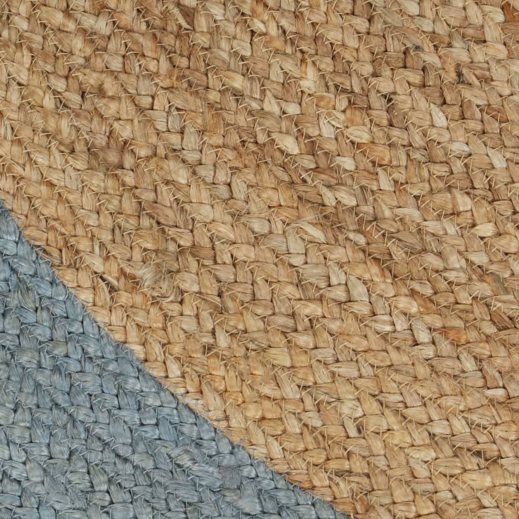 Kilimas, 90cm, džiutas, rankų darbo, su alyv. žal. sp. kraštu