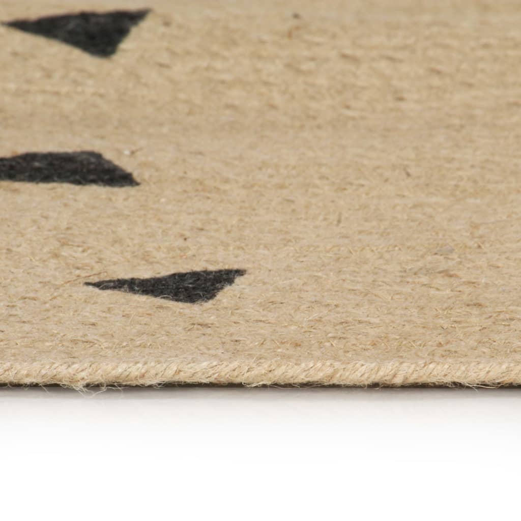 Carpet, 150cm, jute, handmade, with triangles