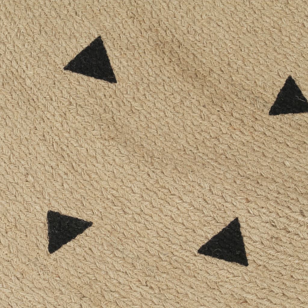 Carpet, 150cm, jute, handmade, with triangles