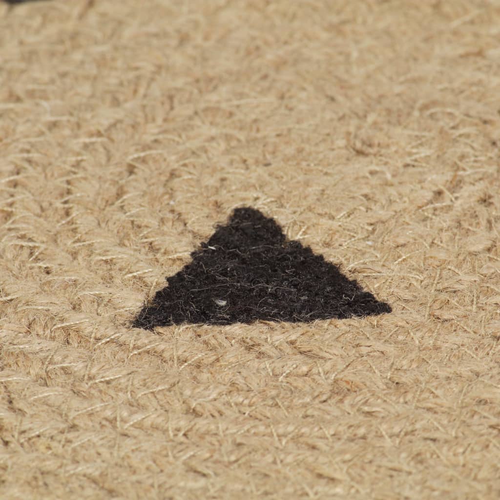 Carpet, 150cm, jute, handmade, with triangles