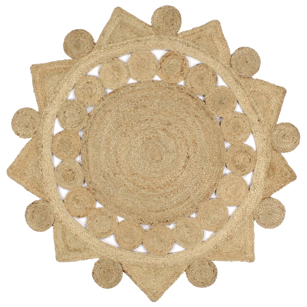 Paklājs, 120 cm, pīta džuta, roku darbs