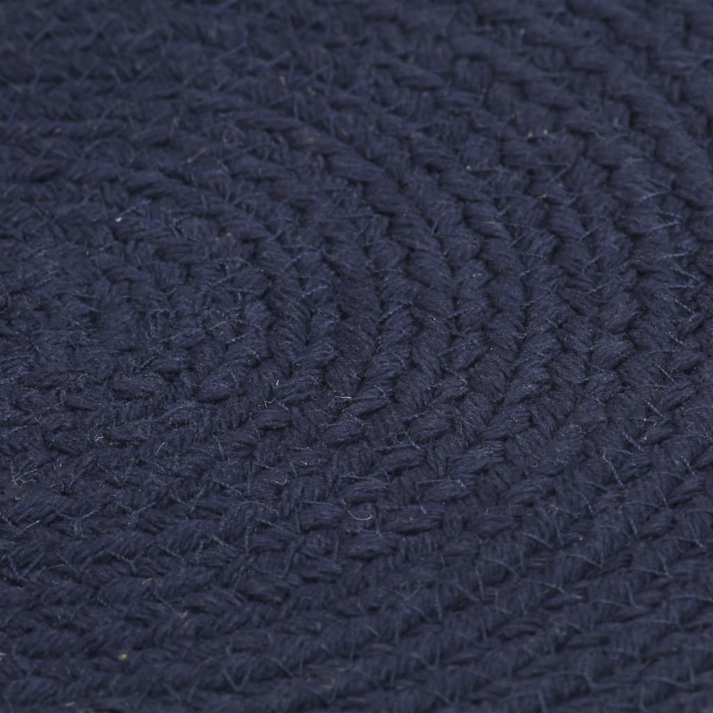 Placemats, 4 pcs, dark blue, 38cm, jute, round